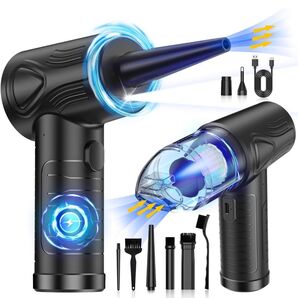 【1台多役】エアダスター 電動エアダスター 充電式 吸い込み/吹き飛ばし/空気入れ 強力 7500mAh 3段階風量調整