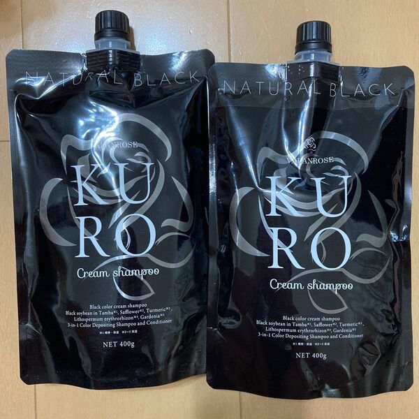 B.VALANCE バランローズ KUROクリームシャンプー 400g 白髪染め 2個セット