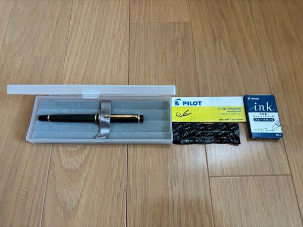 【美品】PILOT 万年筆 14K-585 ペン種: M グリーンマーブル/パイロット