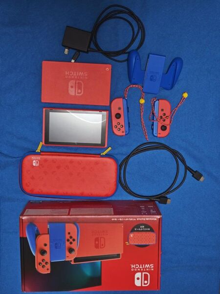 Nintendo Switch マリオレッド×ブルー&ソフト2本セット(マリオカート8デラックス&スーパーマリオパーティー)