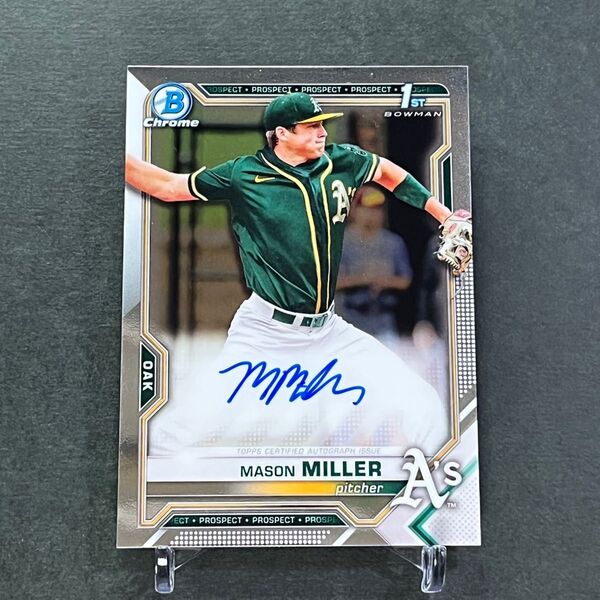 メイソンミラー直筆サインカード2021 Bowman Chrome Draft 1st Bowman CDA-MMIL