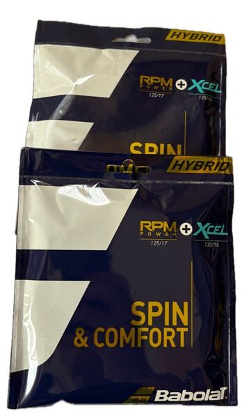 Babolat RPM POWER + XCEL ハイブリッド テニスストリング 2個セット