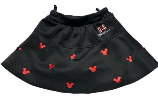 リトシー littc ディズニー ミニーちゃん柄 キッズ 子供服 女の子 スカパン スカート スパッツ テニススコート 黒×赤