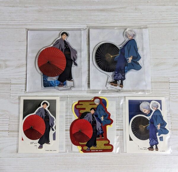 鬼太郎誕生 ゲゲゲの謎 SEGAラッキーくじ 鬼太郎の父 水木 アクリルスタンド ステッカー 5点セット セガくじ アクスタ ゲ謎