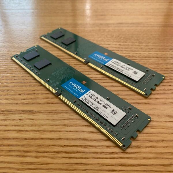 PCメモリ DDR4 8GB x 2枚(計16GB)