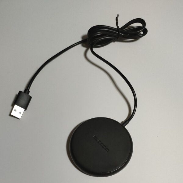 ELECOM ワイヤレス充電器 Qi規格対応 卓上タイプ USBタイプ 最大5W ケーブル長100cm ブラック