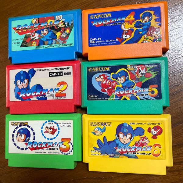 ファミコンソフト ロックマン123456セット