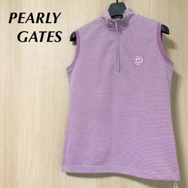 超 美品 PEARLY GATES パーリーゲイツ レディース ０ ノースリーブ