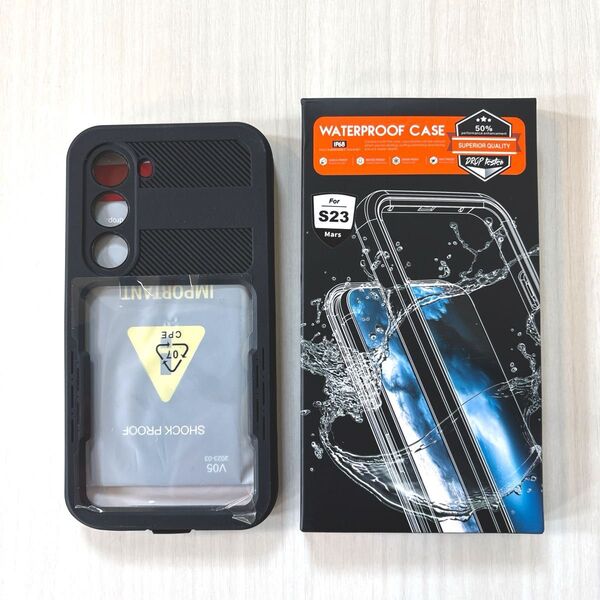 AICase 防水ケース Galaxy S23(6.1インチ)用 防雪 防塵 耐衝撃 IP68 フルボディ保護 完全密封水中カバー