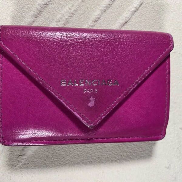 バレンシアガ BALENCIAGA ペーパーミニ 三つ折り ウォレット