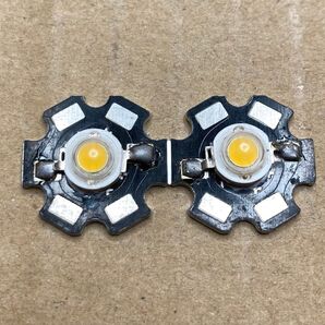 LEDチップ 3Wホワイト 3.2〜3.4V 2個セット ヒートシンク付