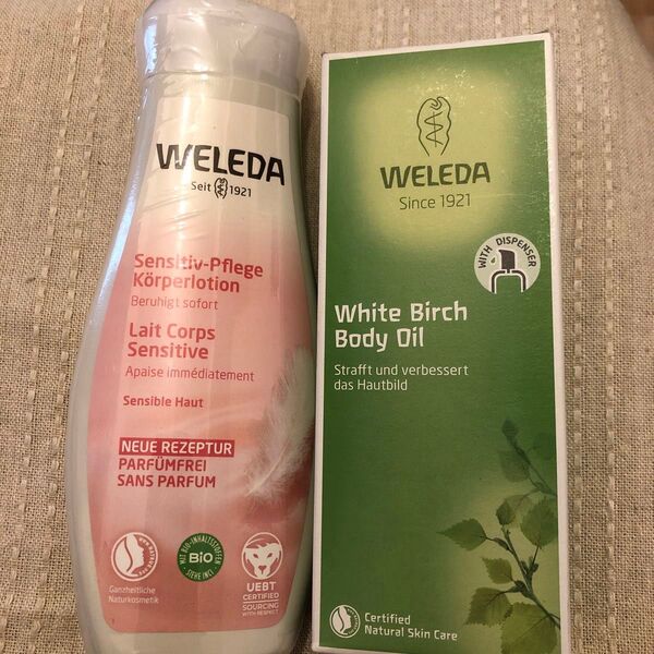 訳あり WELEDA ボディミルク 200ml(センシティブスキン)ホワイトバーチ ボディオイル 100ml