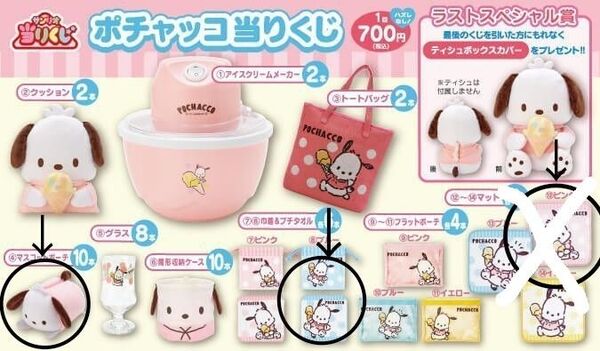 サンリオ ポチャッコ当たりくじ