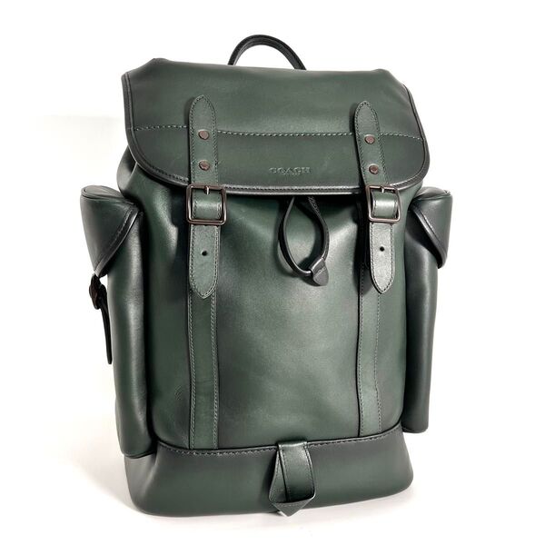 【価格相談可能】ほぼ未使用 COACH コーチ ヒッチ バックパック リュックサック グラブタンレザー C0780 ダークグリーン