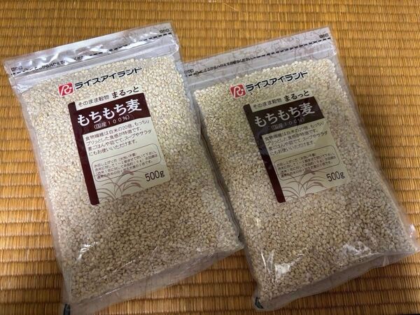 国産100% まるっと もちもち麦 もち麦 500g 2個セット もち麦 国産