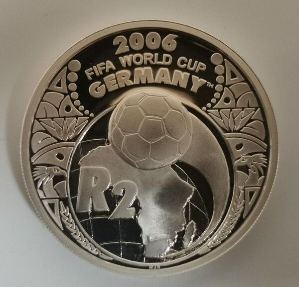 2006 FIFAワールドカップドイツ大会 記念銀貨 南アフリカ 2ランド銀貨 silver925 シルバー プルーフ