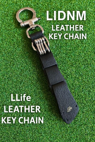 【LIDNM】Llife レザー キーチェーン ブラック / 中古