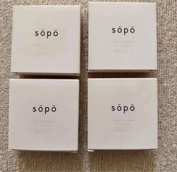 sopo ソポ クッションファンデーション 01 フェアライト 15g×4個 SPF40 PA+++ ファンデーション セミマット