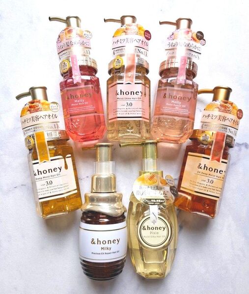 アンドハニー &honey ハチミツ美容ヘアオイル 定番全種 7本セット 新品未開封