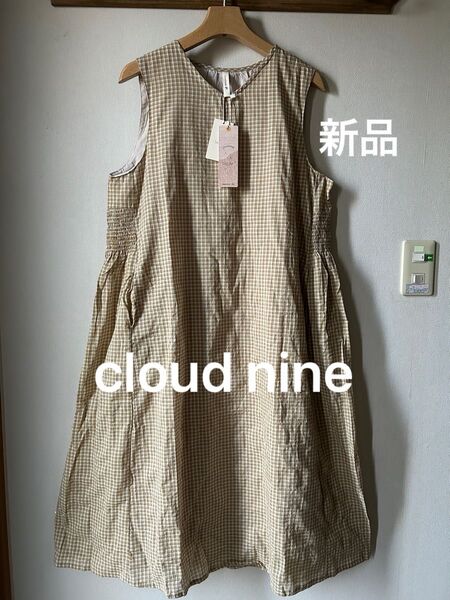 cloud nine クラウドナイン チェックワンピース イエロー M〜Lサイズ
