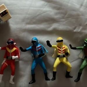 戦隊ヒーロー 秘密戦隊ゴレンジャー フィギュア バイク付き セット