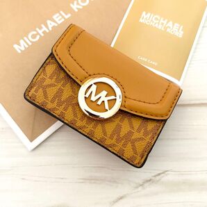 店頭完売 新品 MICHAEL KORS マイケルコース 折り財布 オレンジイエロー