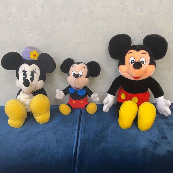 ミッキーマウス ミニーマウス ぬいぐるみ 3体セット