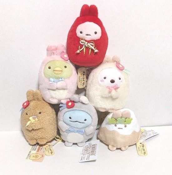 すみっコぐらし うさぎ年 6点 てのりぬいぐるみ