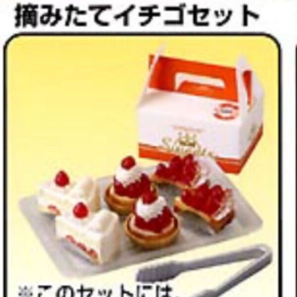 内袋未開封 メガハウス 私のケーキ屋さん 摘みたてイチゴセット ぷちサンプル ミニチュア レア 廃番 2005年発売 20年前