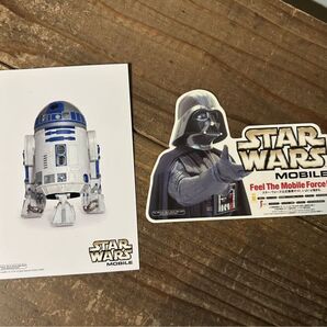スターウォーズMOBILE モバイル ハガキとステッカー 未使用品