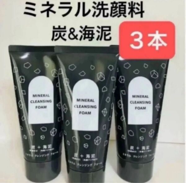 3本 ミネラル クレンジング フォーム くすみ&毛穴ケア スッキリ洗顔 男性にもお勧め 炭&海泥配合 洗顔料 FMG エイボン