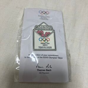 東京2020 オリンピック ピンバッジ IOC バッハ会長 感謝状付き 未使用