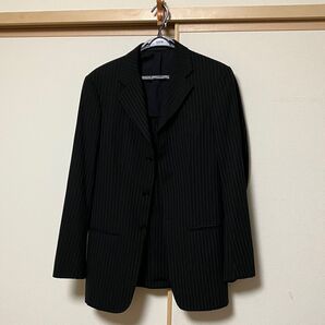 【激シブ】ARMANI COLLEZIONI アルマーニコレツィオーニ 希少な濃紺ストライプジャケット 46