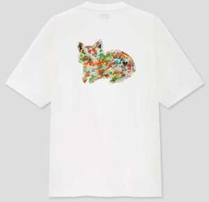 米津玄師 ユニクロ 猫 白 UNIQLO ユニクロ コラ限定 半袖Tシャツ 米津玄師 猫イラスト