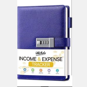 新品未使用☆ 金銭出納帳 家計簿 手帳A5 鍵付き ブルー