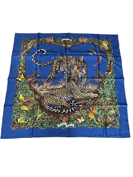 エルメス☆未使用品 カレ 90 ジャングル・ラブ レア HERMES カレ90 シルク100 ブランド小物 スカーフ