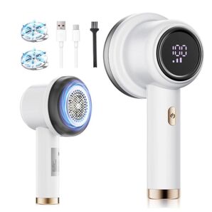 毛玉取り機 電動 充電式 コードレス 毛玉クリーナー 白 ホワイト USB充電 毛玉取り器