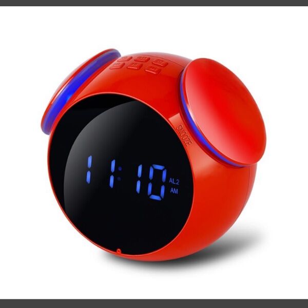 未使用 置時計 ワイヤレス スピーカー 目覚まし時計 アラーム スピーカー bluetooth mp3再生 AUXケーブル再生可能