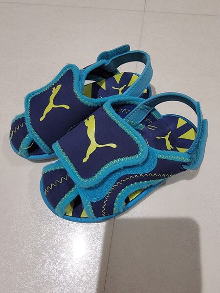 PUMA キッズ サンダル ネイビー/ターコイズ 15cm