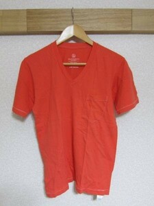 BEAUTY&YOUTH Tシャツ Vネック 赤 S ビューティアンドユース