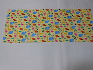  handmade, cotton 100%, tablecloth, quiet .. animal ., yellow,44cm×110cm