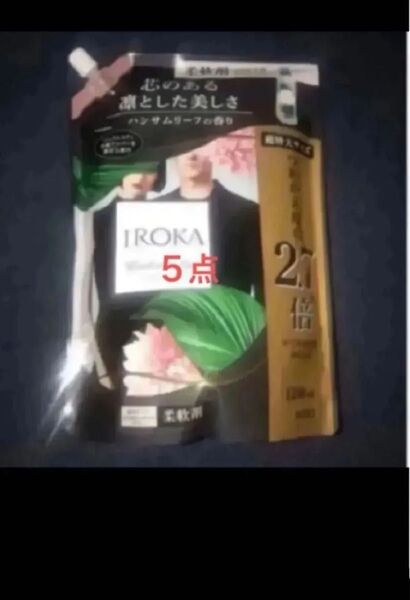 フレア フレグランス IROKA 柔軟剤 ハンサムリーフ 1200ml×5イロカ