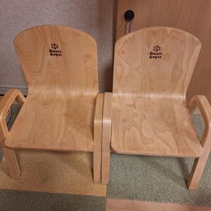 西松屋 木製ミニチェア 2脚 椅子 イス 子供用椅子 こども 子供 子ども