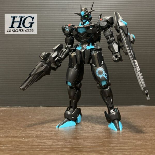 woガンプラ完成品ジャンク 機動戦士ガンダム 水星の魔女 HG 1/144 ガンダムエアリアル ネオンブルー