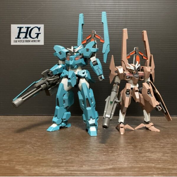 qgガンプラ完成品ジャンク2体セット 機動戦士ガンダム 水星の魔女 HG 1/144 ガンダムルブリスウル、ガンダムルブリスソーン