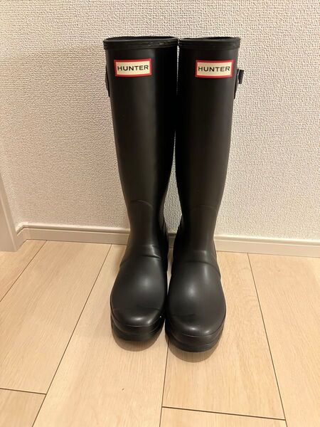HUNTER ハンター レインブーツ 長靴 ブラック ロングブーツ 黒 UK5 24cm