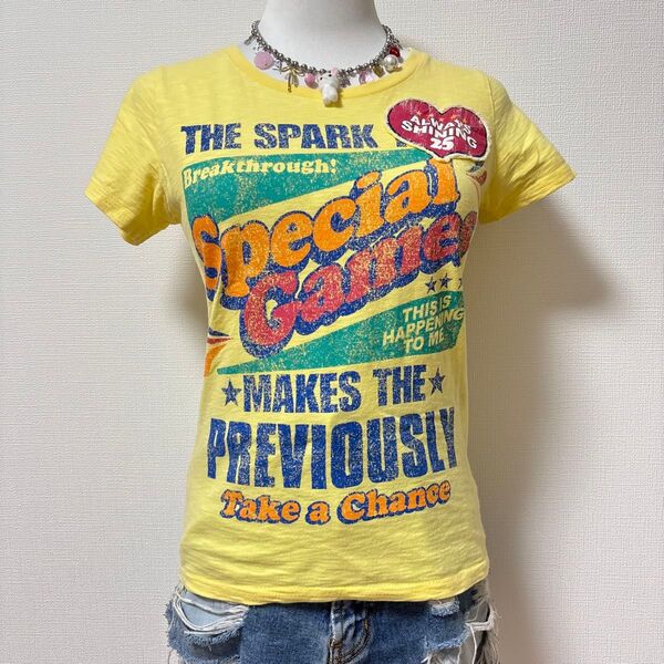 値下げ◎y2k 平成女児 00s 00年代 カラフル POP 半袖Tシャツ