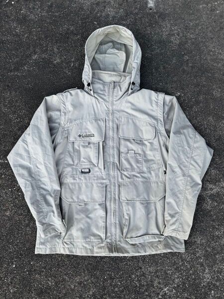 Columbia フィッシングジャケット ベージュ メンズ Mサイズ