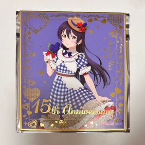 海未 箔押しミニ色紙 ラブライブ μ's コラボ gigo カフェ 15th