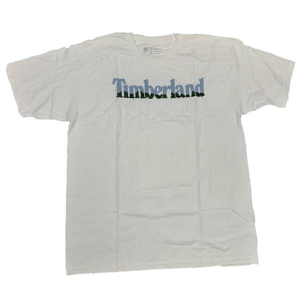 Timberland ティンバーランド ブランドロゴ Tシャツ(ホワイト)(XL)【並行輸入品】